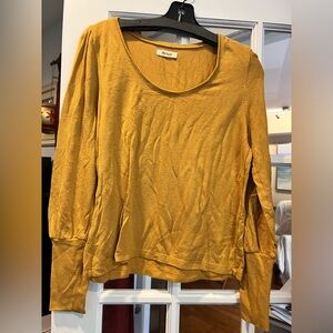 Madewell Mustard Long Sleeve Top